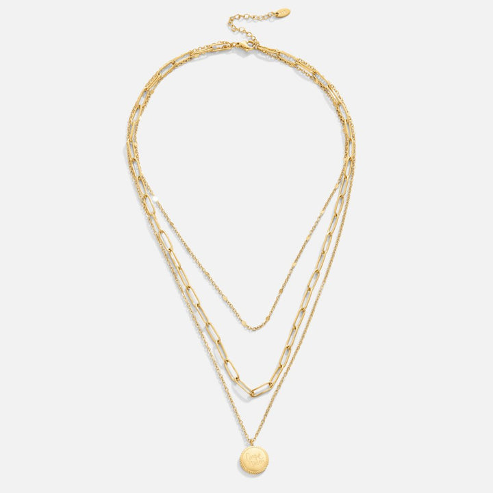Collar estratificado con moneda