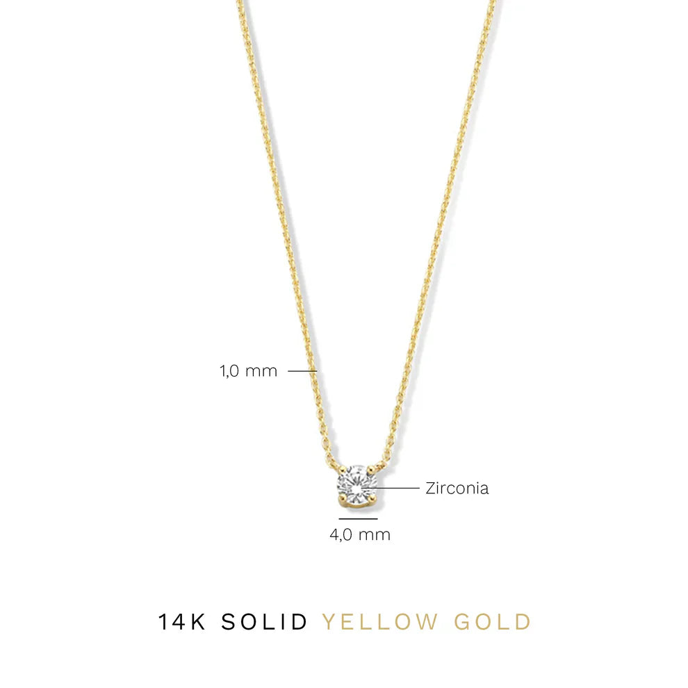 Collar de Piedra de Moisanita Cléa | Dorado