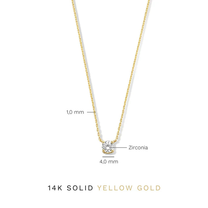 Collar de Piedra de Moisanita Cléa | Dorado