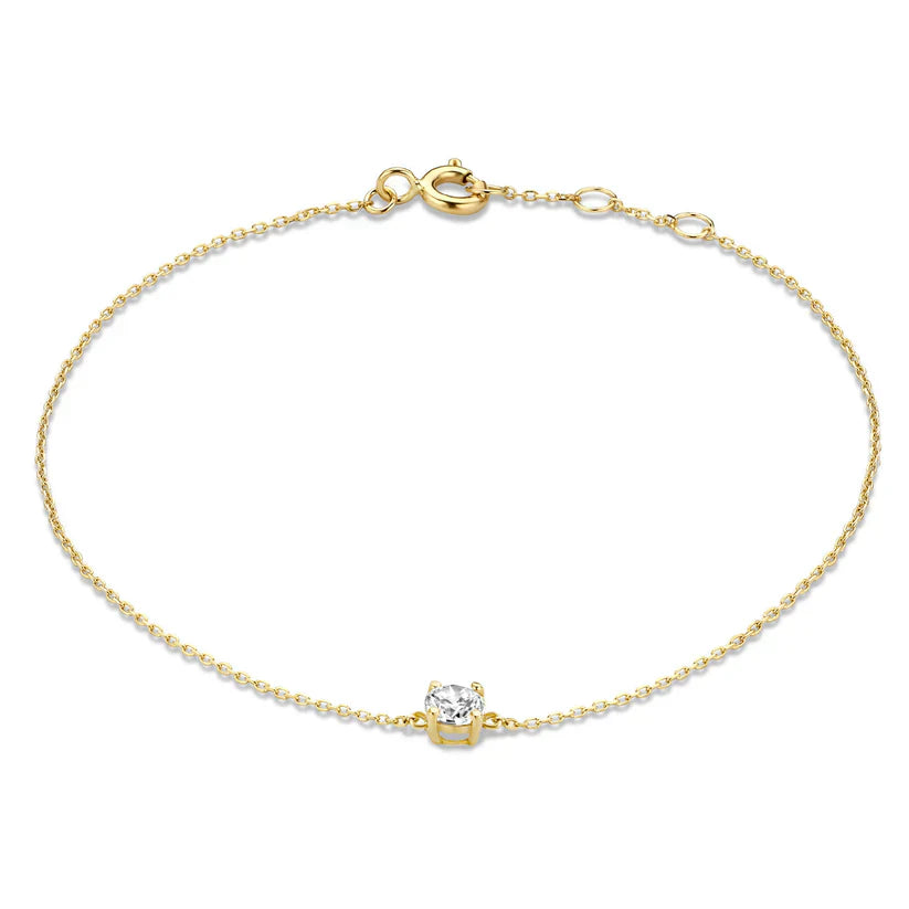 Pulsera de Piedra de Moisanita Cléa | Dorado