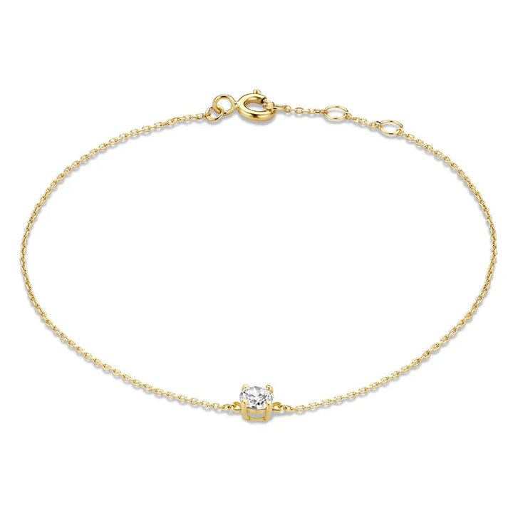 Pulsera de Piedra de Moisanita Cléa | Dorado