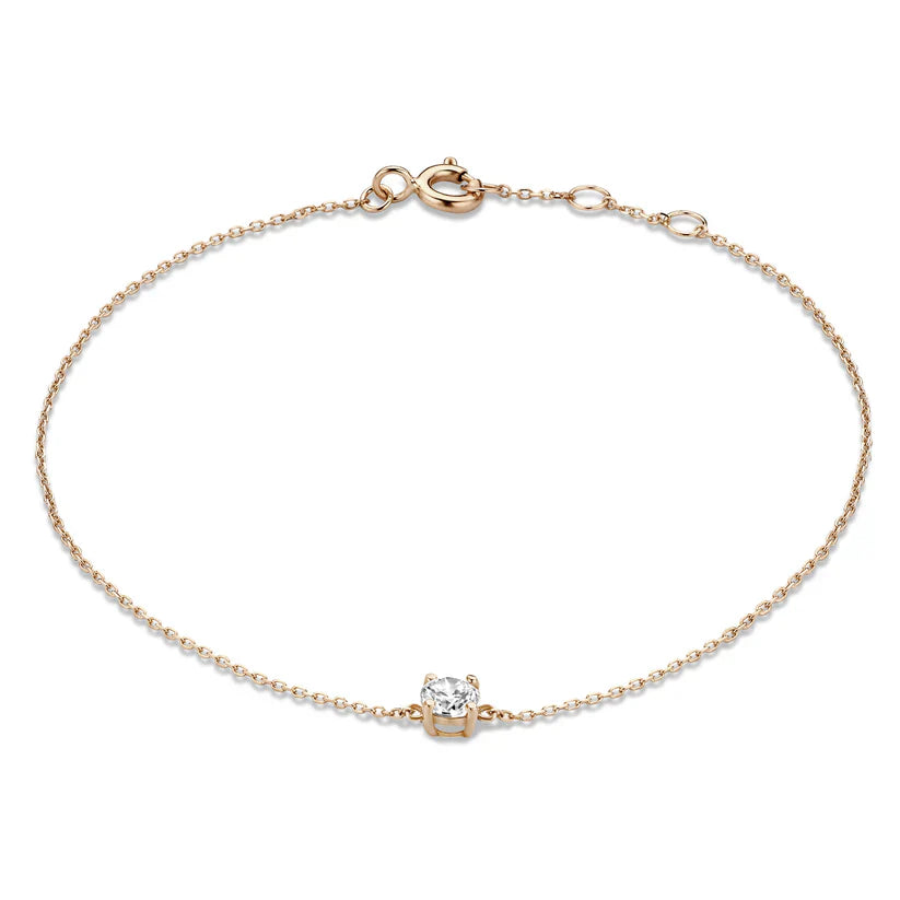 Pulsera de Piedra de Moisanita Cléa | Dorado