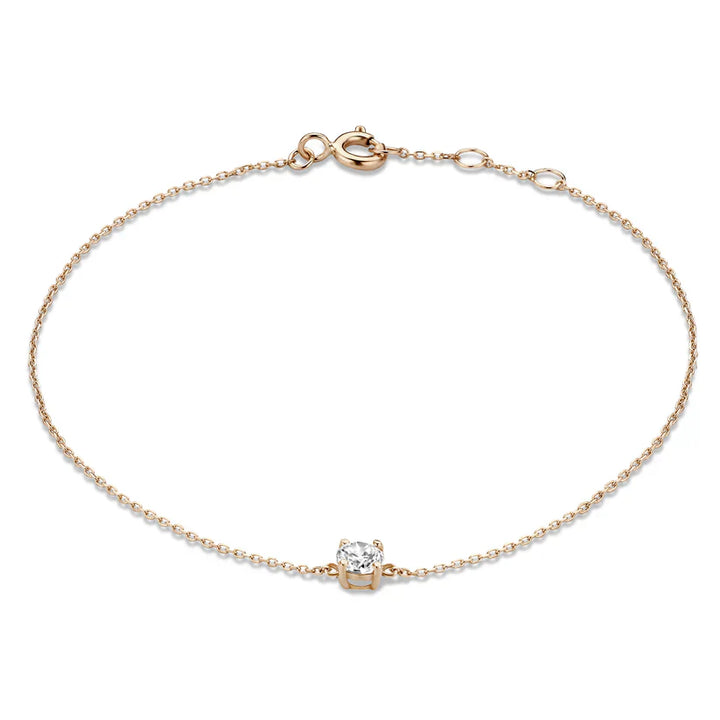 Pulsera de Piedra de Moisanita Cléa | Dorado