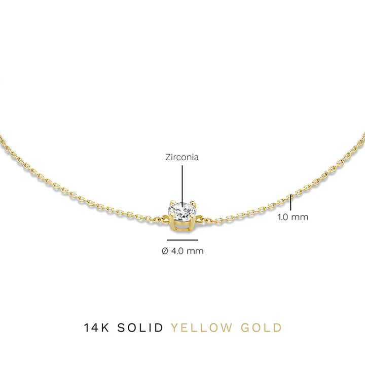 Pulsera de Piedra de Moisanita Cléa | Dorado