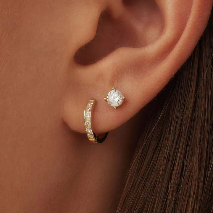 Set de Pendientes de Piedra Dara Brillane | Dorado