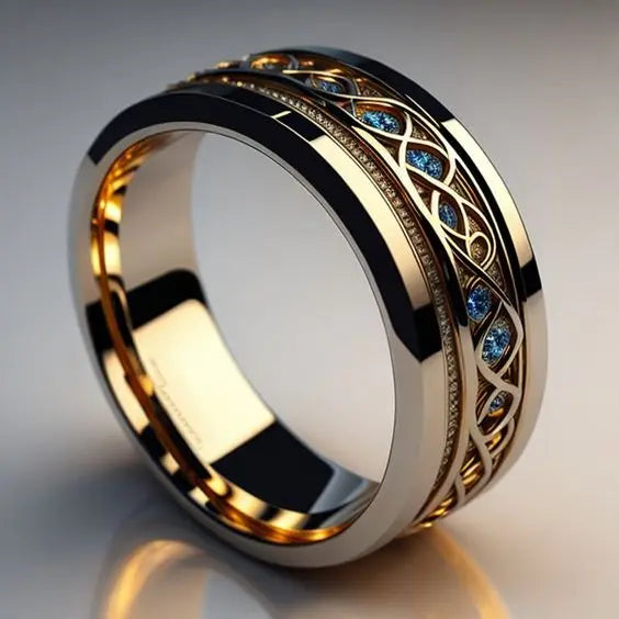Anillo Infinito Dorado Vintage