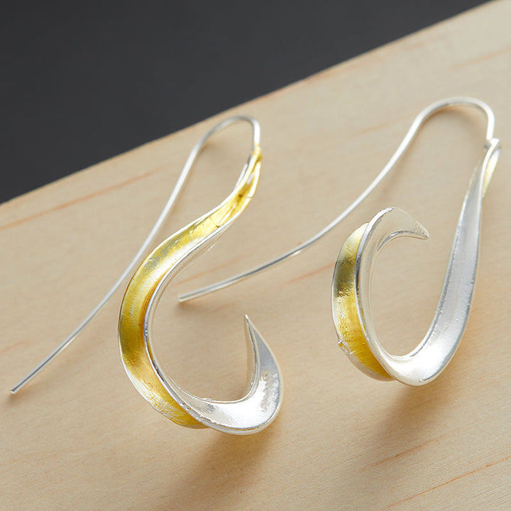 Pendientes colgantes dorados vintage