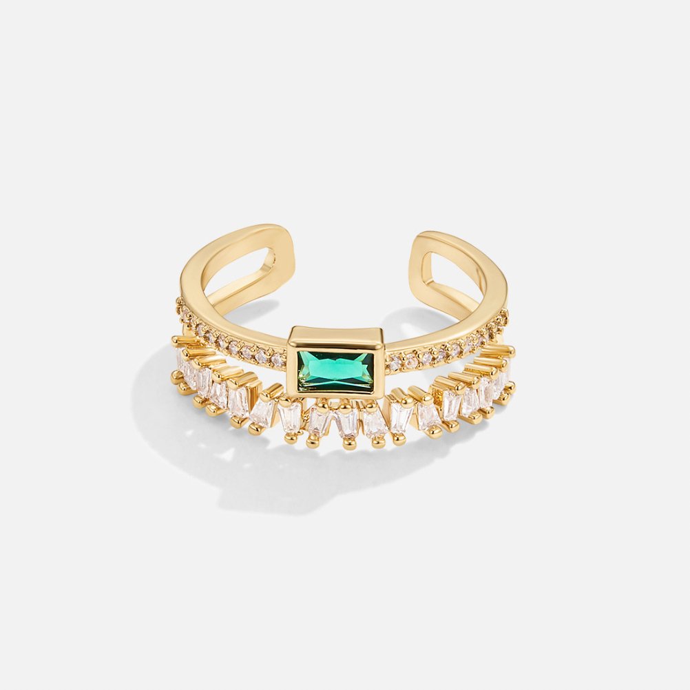 Anillo estratificado de cristal