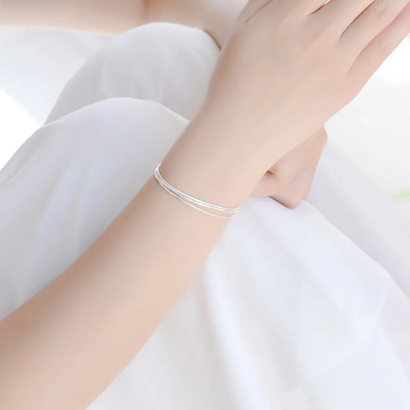 Pulsera fina y elegante de plata 925
