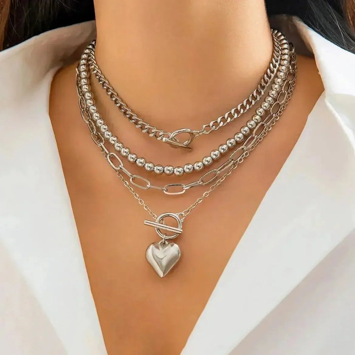 Collar Corazón de Capas