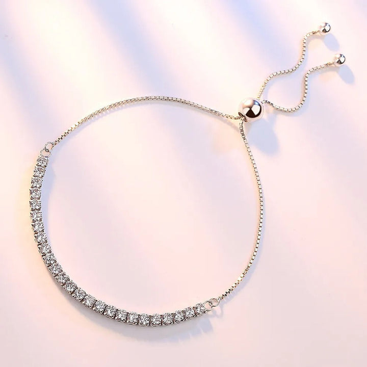 Hermosa pulsera de plata 925 con circonias