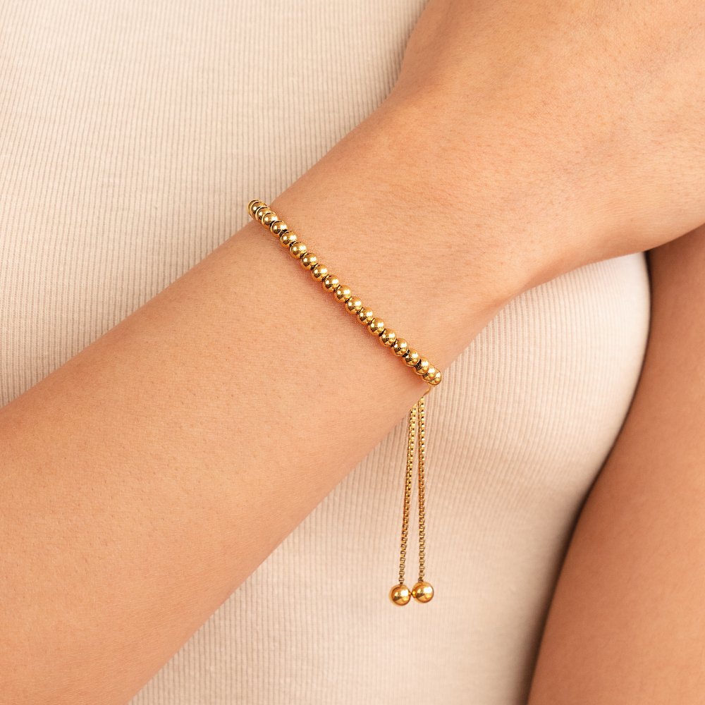 Pulsera de perlas de oro Nila