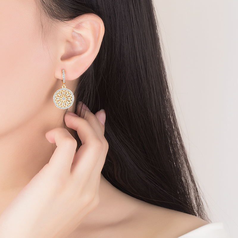 Pendientes chapados en oro Caleidoscopio