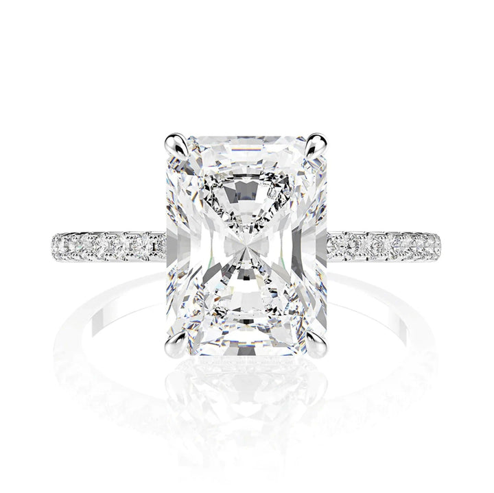 Anillo de corte esmeralda Sophy