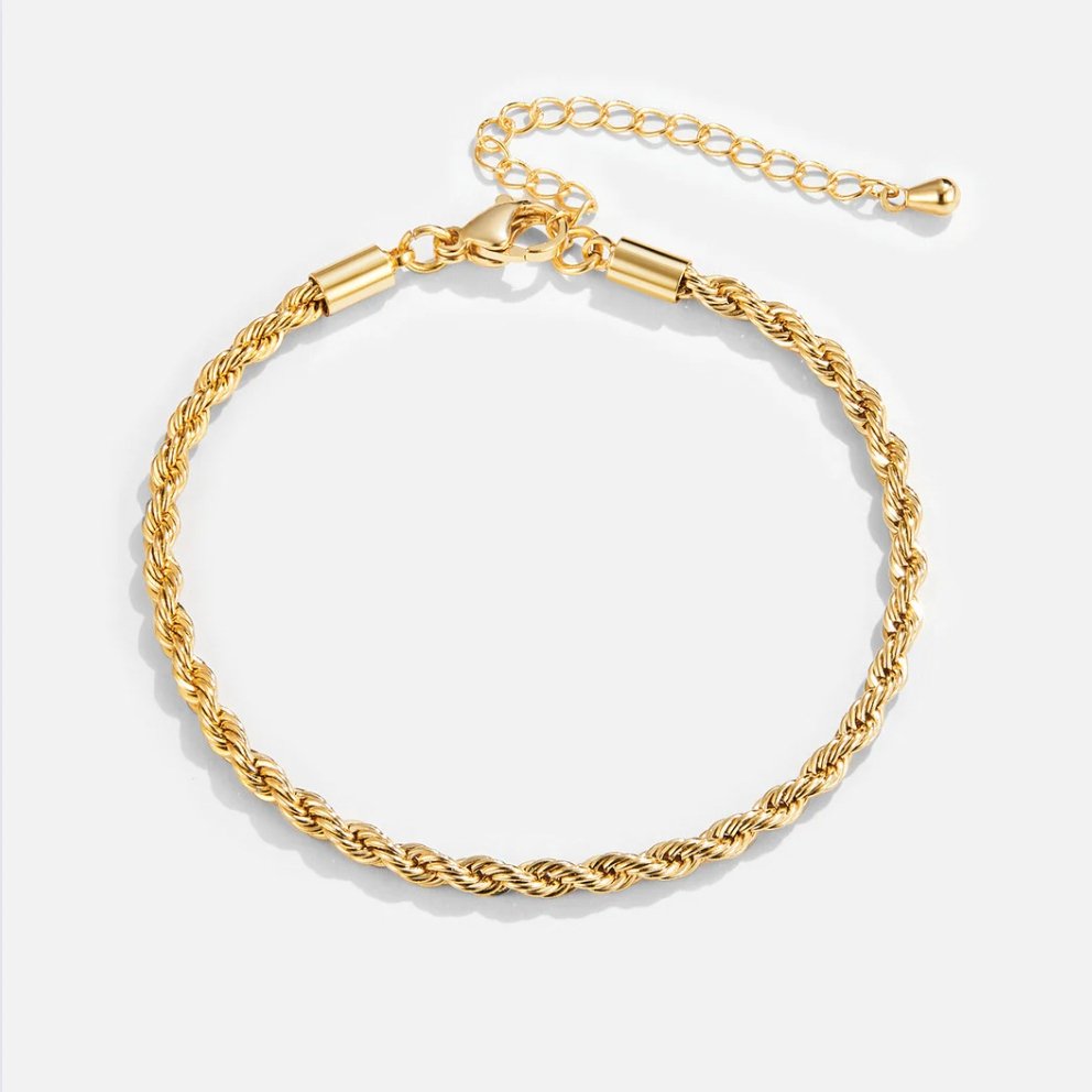Pulsera de oro trenzada chic